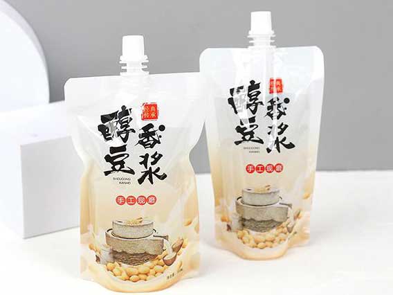 便携式密封自立吸嘴袋凉茶中药液体包装袋果汁鲜奶豆浆水袋